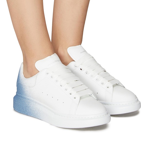 New Alexander McQueen Oversize Dégradé Spray Glitter Sneakers Size 38 - Picture 10 of 12